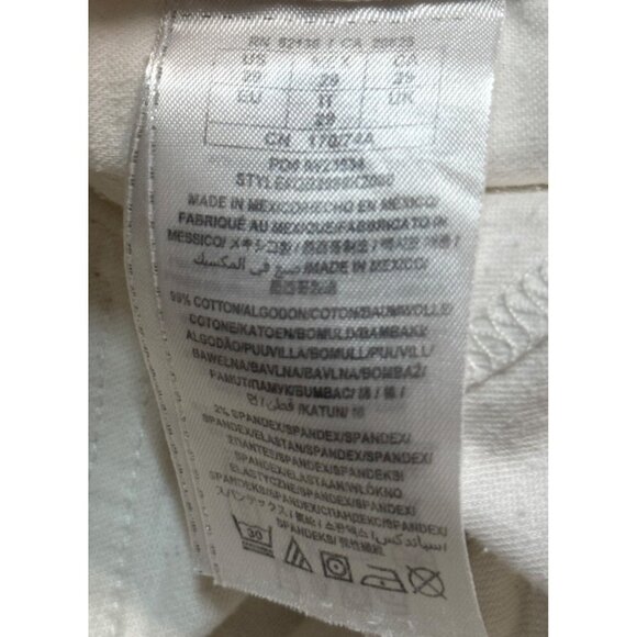 Guess Medium Rise Skinny Sarah Fit White Jeans - Picture 6 of 14